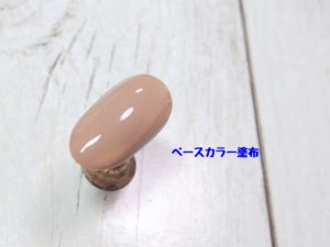 バレンタインチョコレート風ネイル作成中のネイルチップ画像